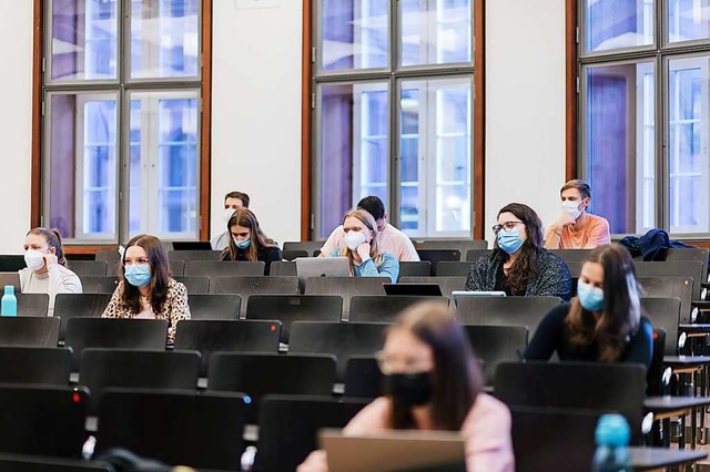 Einige Hochschulen halten weiter an der Prsenzlehre fest.  | Foto: Sandra Meyndt/Universitt Freiburg