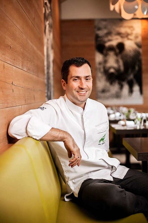 Daniel Fehrenbach in seinem Restaurant in Lahr  | Foto: Adler Lahr