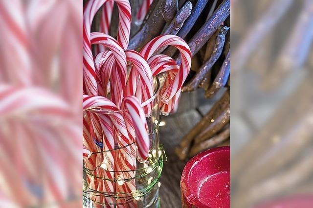 Weihnachtliche Zuckerstangen