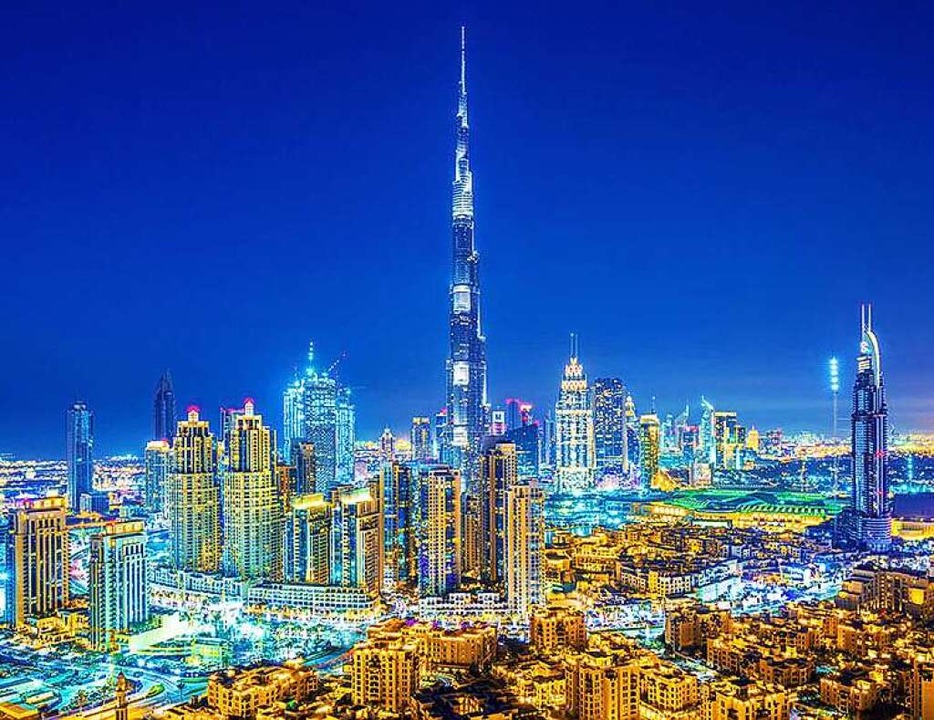 Dubais nchtliche Skyline mit dem Burj Khalifa  | Foto: Rastislav Sedlak