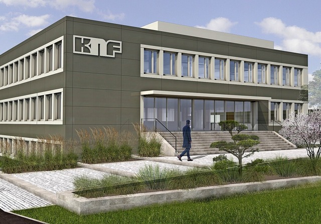 So soll das Verwaltungsgebude der KNF...rger GmbH nach der Sanierung aussehen.  | Foto: mbpk Architekten