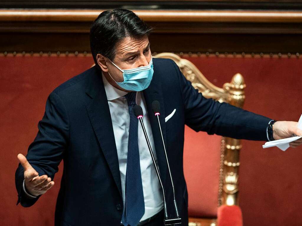 26. Januar 2021: Italiens Ministerprsident Giuseppe Conte reicht Rcktritt ein