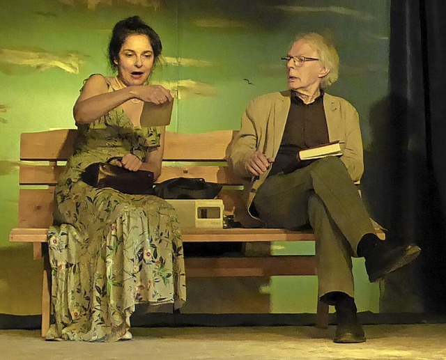 Jasmin Busch und Wolfgang Schfer bril...lertheater in Staufen Premiere hatte.   | Foto: Hans Jrgen Kugler