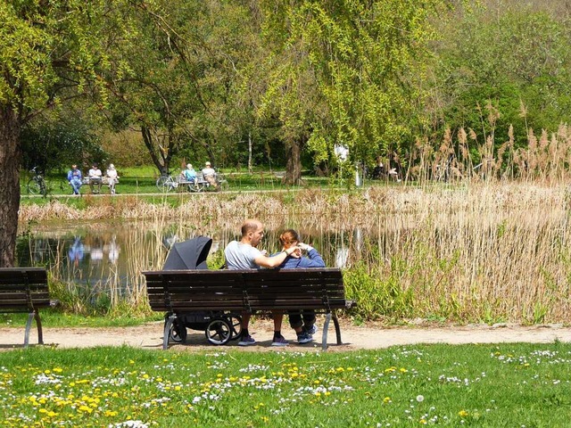 Der Grttpark ist die grne Lunge, die Lrrach mit den Ortsteilen verbindet.  | Foto: Sabine Ehrentreich