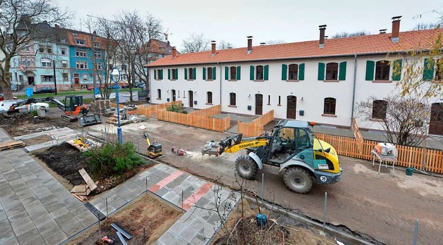 Die Sanierung der Knopfhusle in der Wiehre geht voran.  | Foto: Michael Bamberger