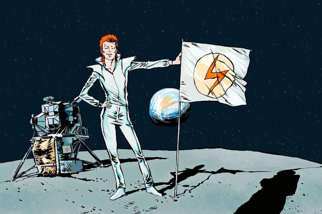 Superheld des Glamrock: David Bowie, w...phic Novel &#8222;Starman&#8220; sieht  | Foto: Wolf-Dieter Tabbert (dpa)