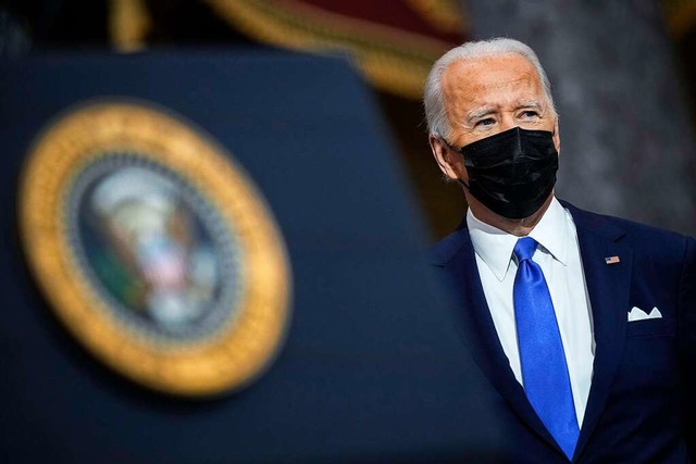 Joe Biden am Donnerstag im Kapitol.  | Foto: Drew Angerer (AFP)