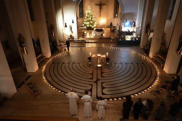 Das Labyrinth in der Görwihler Pfarrkirche fasziniert und stößt ab