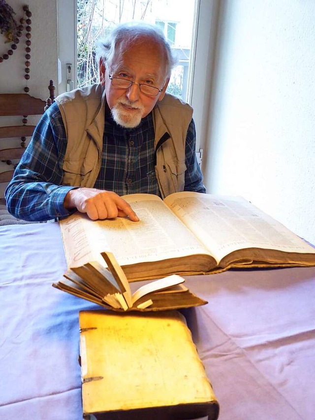 Hans-Jrgen Gnther arbeitet gern und ... wie eine Seite der Badischen Zeitung.  | Foto: Sylvia Karina Jahn