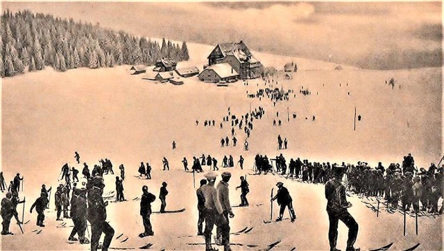 Alpiner Skibetrieb am Seebuck ganz ohn...rund der &#8222;Feldberger Hof.&#8220;  | Foto: Sammlung Gnther Schmidt