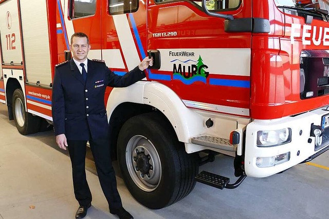 Kommandant Stefan Frle wird als &#82...0; Feuerwehrmann in Murg weitermachen.  | Foto: Martin Kpfer