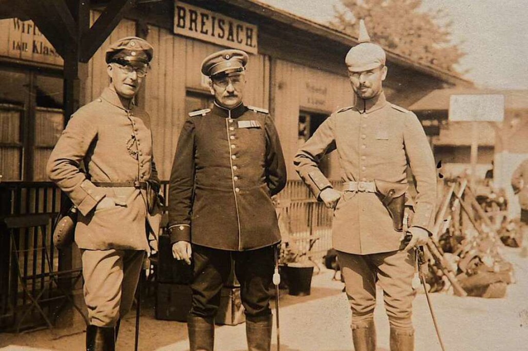 Deutsche Offiziere am Bahnhof Breisach im Jahr 1915  | Foto: Stadtrarchiv oder andere