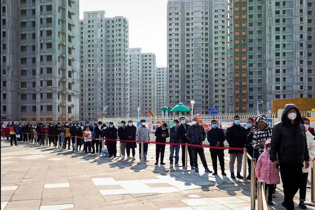 Alle Bewohner der Stadt Tianjin werden...b es die ersten Omikron-Flle in China  | Foto: Uncredited