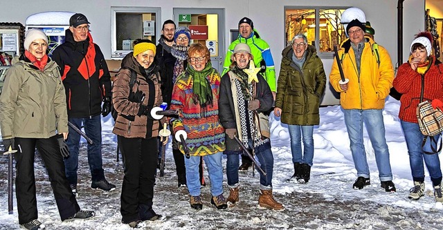 Eine Fackelwanderung nach Balzhausen z...tartete an der Touristinfo in Rothaus.  | Foto: Wilfried Dieckmann