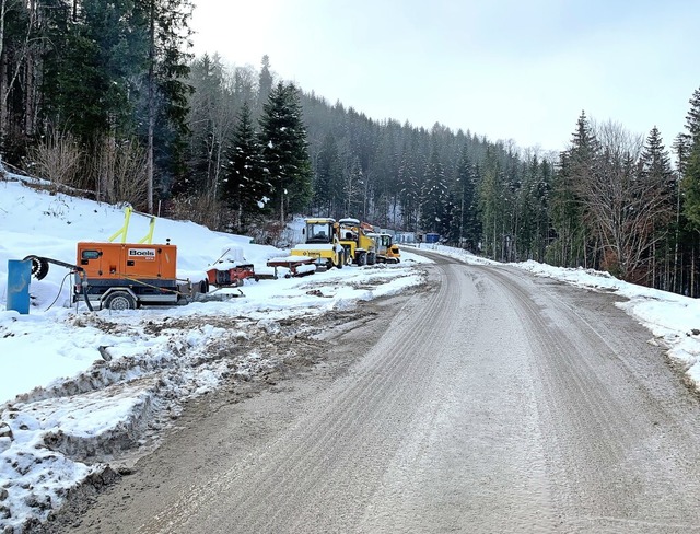 Die L 170 kann einspurig wieder befahren werden, sobald das Wetter mitspielt.   | Foto: Regierungsprsidium