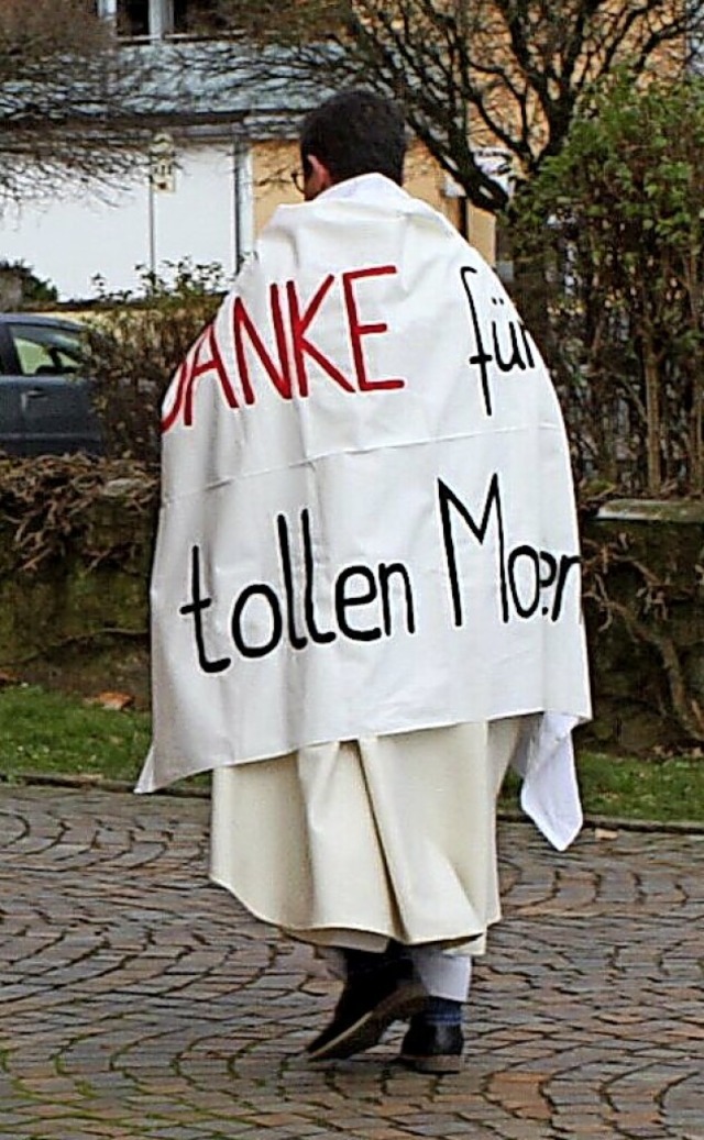 &#8222;Danke fr die tollen Momente&#8220;  an Michael Gartner  | Foto: Adelbert Mutz