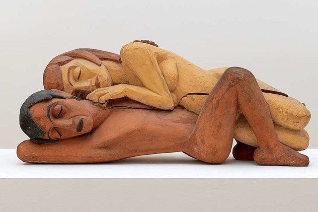 Die Skulptur &#8222;Die Schlafenden&#8...ung im Kunstmuseum Basel zu sehen ist.  | Foto: Sabrina Walz