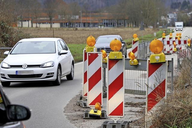 Baustelle zwischen Lahr und Sulz bleibt noch bis Mai