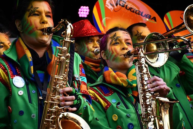 Da war noch alles in Ordnung. Musiker bei der Gugge-Explosion im Februar 2020   | Foto: Barbara Ruda