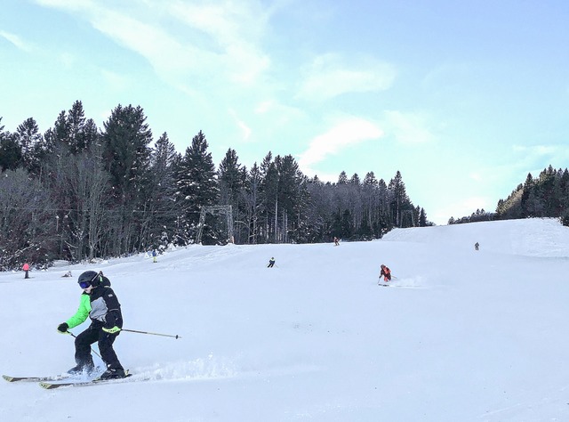 Beste Schneeverhltnisse, viel Platz a... Lift: Skigebiet Wiedener Eck momentan  | Foto: Gabriele Hennicke