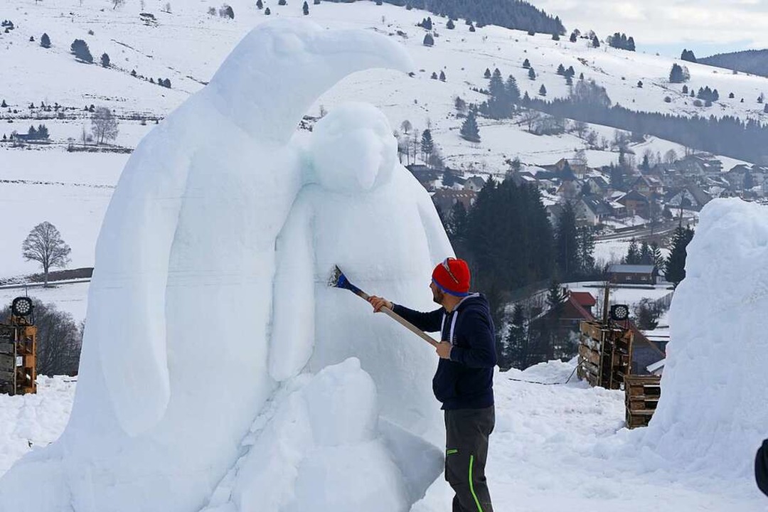 2017 fand das erste Schneeskulpturenfe...erneut wegen der Corona-Situation aus.  | Foto: Sebastian Barthmes