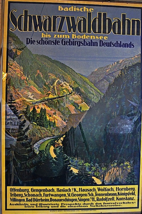 Historische Werbung für die Schwarzwaldbahn  | Foto: Hubert Röderer