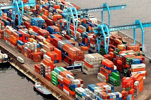 Symbol fr den Welthandel: der Container   | Foto: Oliver Berg