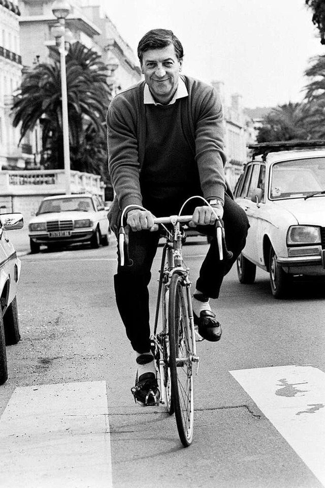 Nino Cerruti auf seinem Fahrrad.  | Foto: RALPH GATTI (AFP)
