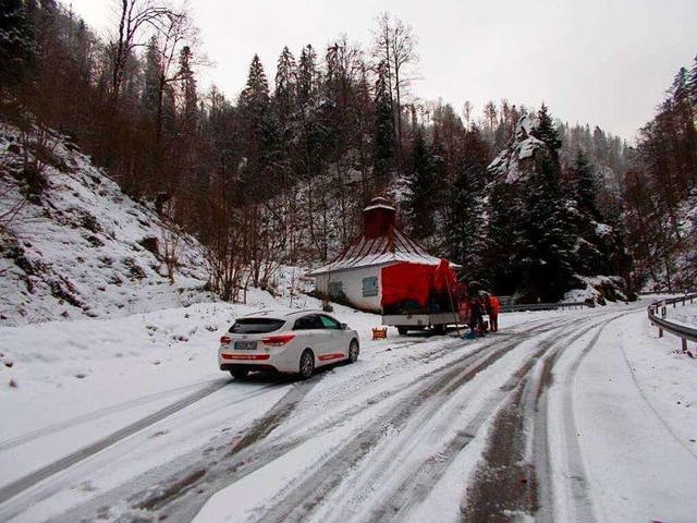 Schnee behindert die Felssicherungsarbeiten im Wehratal.  | Foto: Landratsamt Lrrach