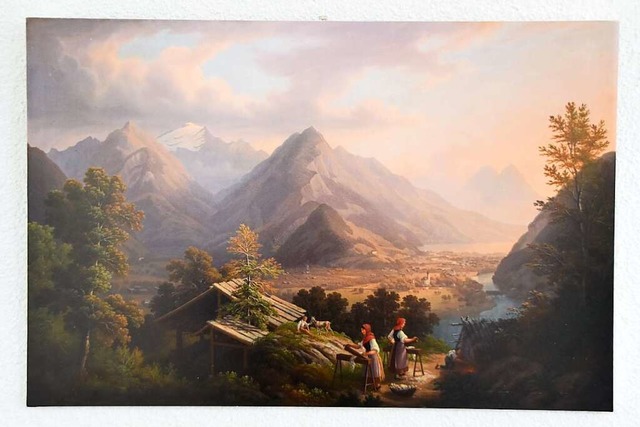 Auch dieses Werk wird in der Ausstellu...t: Blick auf Interlaken und Unterseen.  | Foto: Horatio Gollin