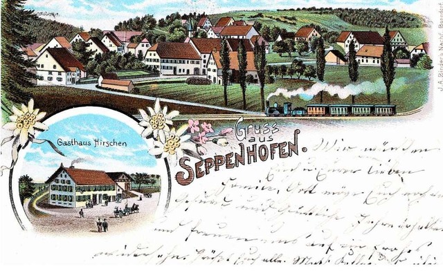 In den 50er-Jahren kamen viele Urlaube...eppenhofen, wie diese Postkarte zeigt.  | Foto: Privatsammlung Matthias  Wider