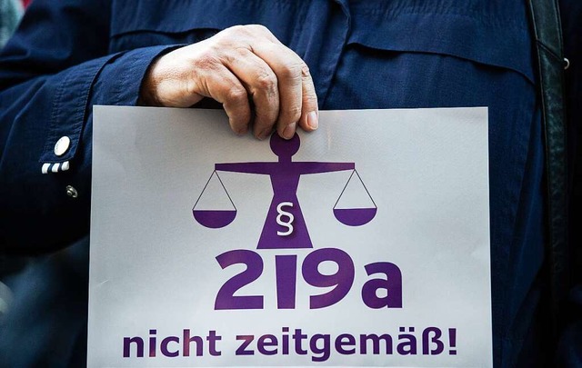 Das Werbeverbot fr Abtreibungen soll aus dem Strafgesetzbuch gestrichen werden.  | Foto: Silas Stein