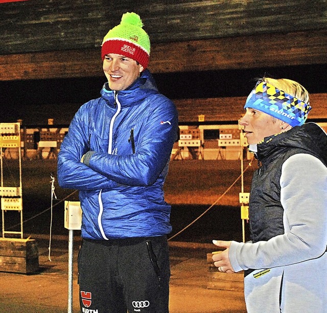 Nordic-Center-Sttzpunkttrainer Andrea...en Biathlon-Nachwuchs im Schwarzwald.   | Foto: Ruoff
