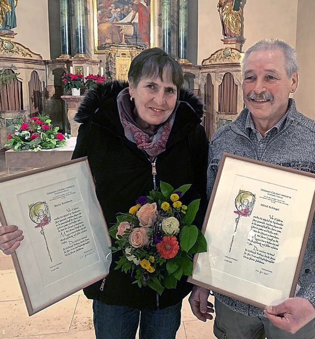 Maria Rombach und Alfred Schlegel  | Foto: Alfons Schlegel