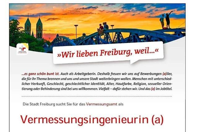 Eine Eins-a-Idee: Das Freiburger Rathaus geht beim Gendern weiter