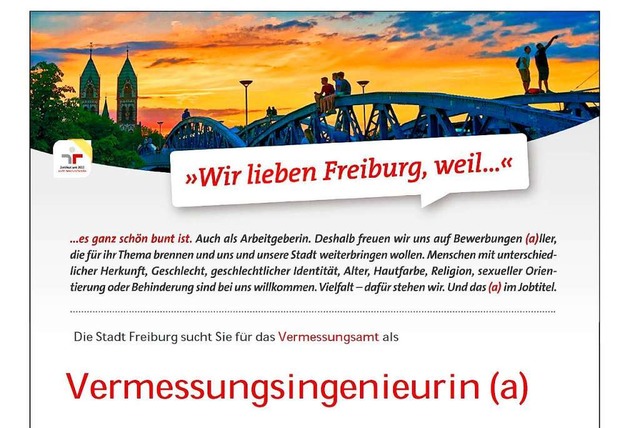 Weibliche Form und geklammertes a: So ... Stadtverwaltung Freiburg knftig aus.  | Foto: Stadt Freiburg