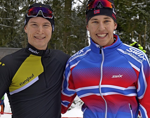 Nur  Jakob Ku (links) war schneller als SVK-Starter Jakob Horlacher.  | Foto: Helmut Junkel