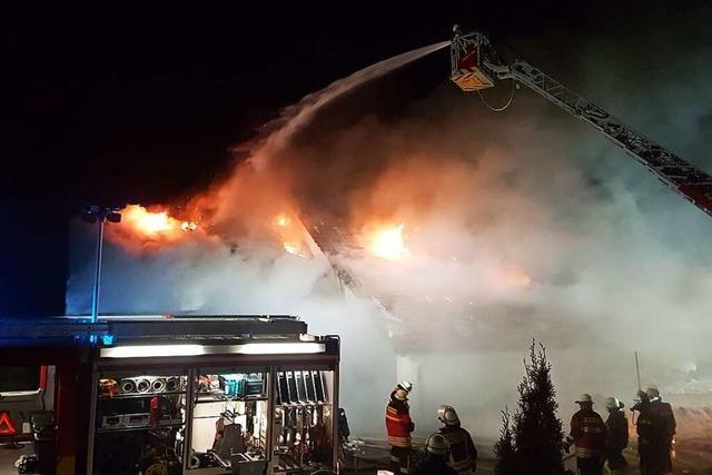 Einfamilienhaus in Rickenbach in Flammen