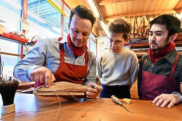 Patrick Frei lehrt Schuhmacherhandwerk vom Allerfeinsten