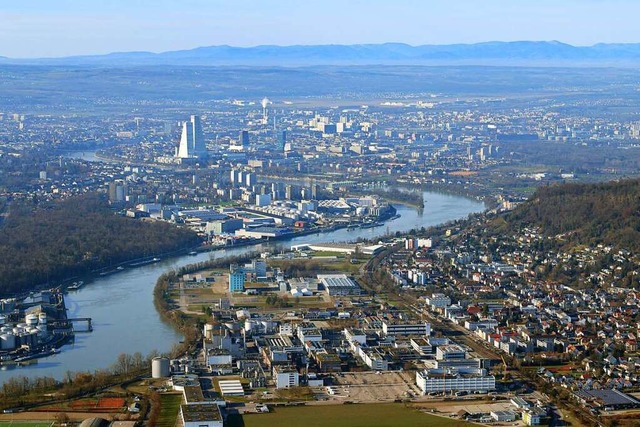 Basel und das Rheinknie von Grenzach-W... Ballungsraum mit mitunter dicker Luft  | Foto: Erich Meyer