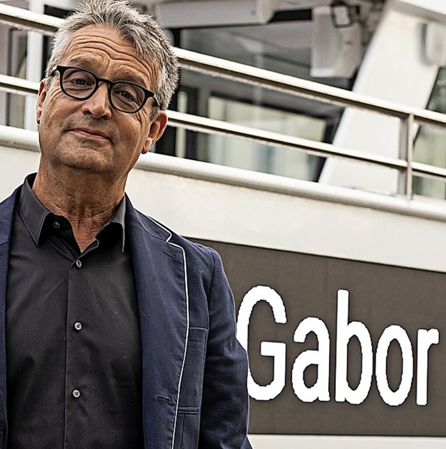 Herausgeber und Journalist Gabor Steingart an seinem Medienschiff  | Foto: Fabian Sommer (dpa)
