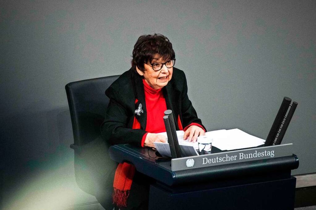 Der Name dieser Frau ist Inge Auerbach...rt ist, damit es nie wieder geschieht.  | Foto: STEFANIE LOOS (AFP)