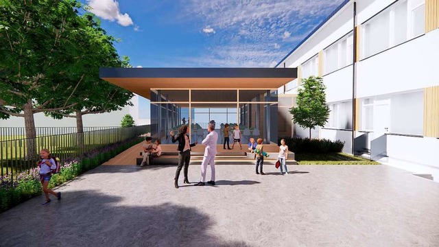 So soll die Mensa fr die Zweitlerland-Grundschule in Gutach aussehen.  | Foto: Carr Planungsgesellschaft