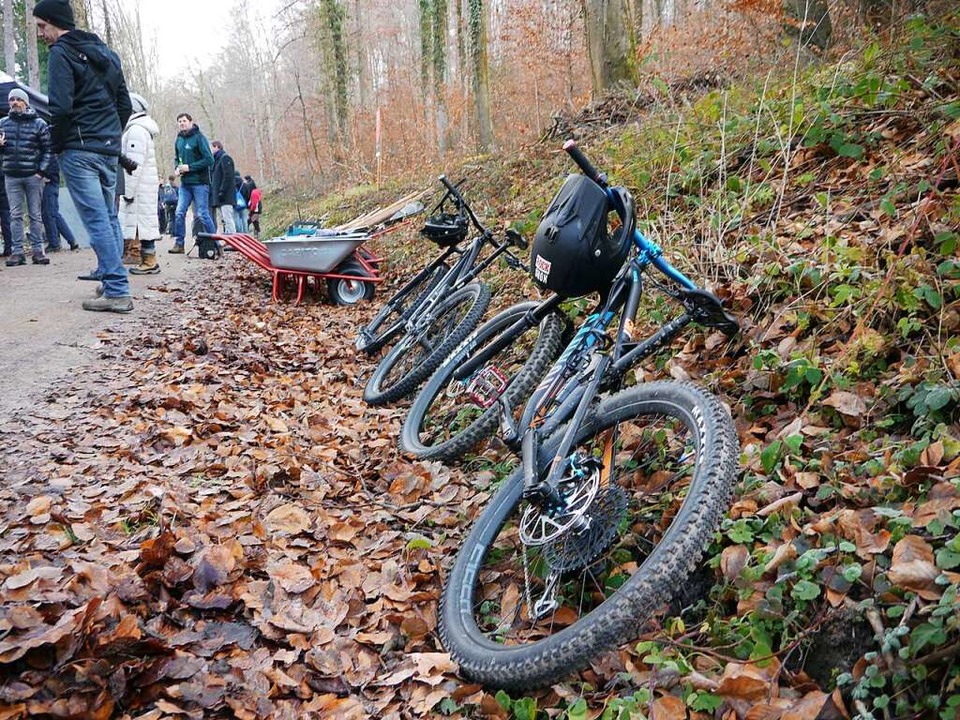 Fürs Erste werden im Wald am Maienbühl...Kilometer langen Trail angelegt haben.  | Foto: Willi Adam
