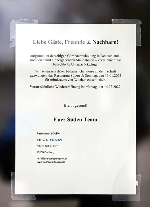 Info für die Gäste des Süden im Stadtteil Vauban.  | Foto: Thomas Kunz