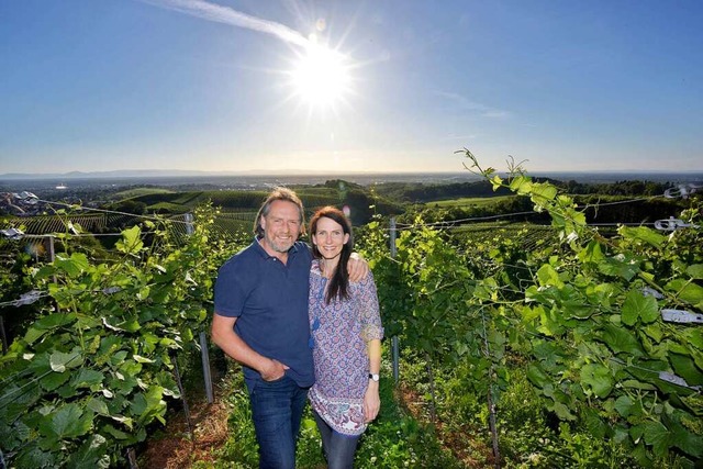 Kirsten Pieper und Jochen Basler, die ...ndel mit Wein den mit Literatur hinzu.  | Foto: Iris Rothe, Pieper-Basler