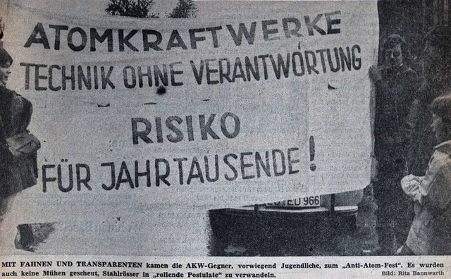 Etwas vergilbt aus dem Archiv, aber no...n Zeitung vom 16. Mai 1978 abgedruckt.  | Foto: Rolf Reimann