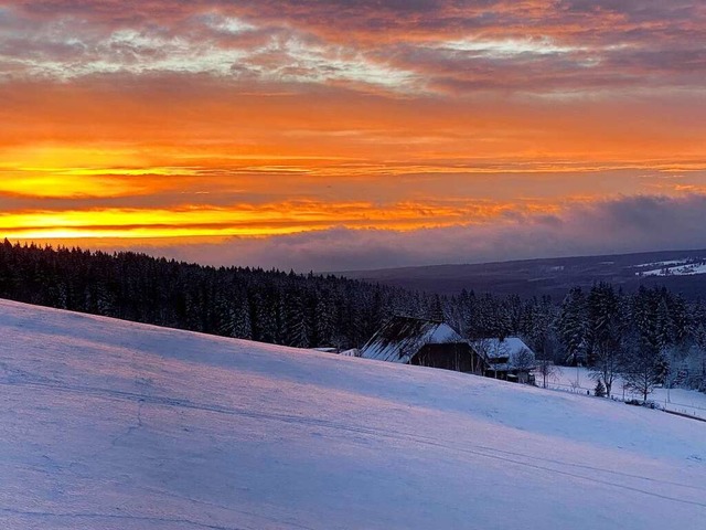 Sonnenaufgang in Saig.  | Foto: Regina Lohmann