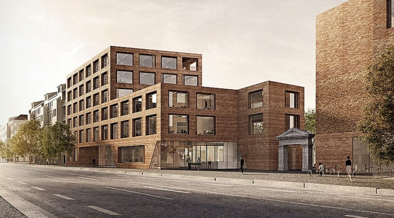 Der Entwurf des Publix-Gebäudes, das in Berlin -Neukölln entstehen soll.  | Foto: AFF Architekten, Berlin; Bild: Studio Grauwald