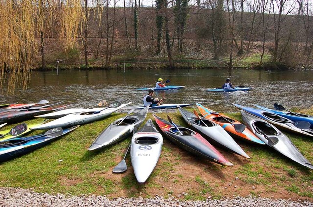 bungs- und Wettkampfstrecke der Kanuten hinter dem Kollnauer Freibad.  | Foto: Christian Ringwald